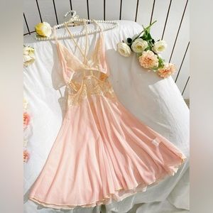 Floral Lace Insert Sheer Lingerie